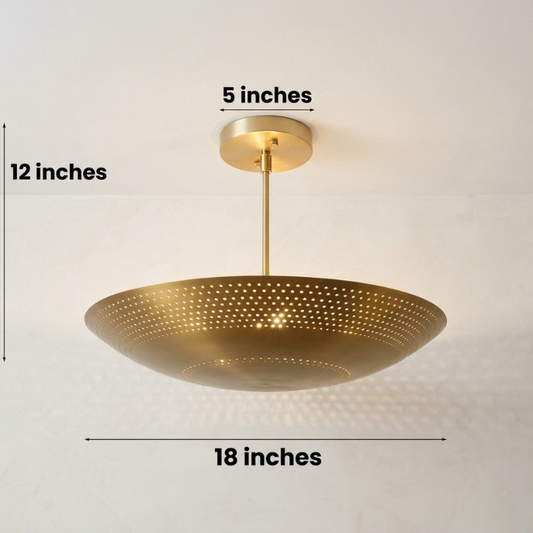 Mid Century Ceiling Light Fixture Pendant 6 Light Flush Mount Raw Brass Handmade Premium Quality Sputnik Chandelier Light Fixture