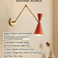 1950's Mid Century Italian Brass Diabolo Sconce, Orange Finish Lamp