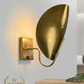 1950's Mid Century Italian Brass Diabolo Sconce, Raw Brass Finish Lamp