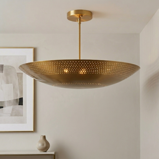 Mid Century Ceiling Light Fixture Pendant 6 Light Flush Mount Raw Brass Handmade Premium Quality Sputnik Chandelier Light Fixture