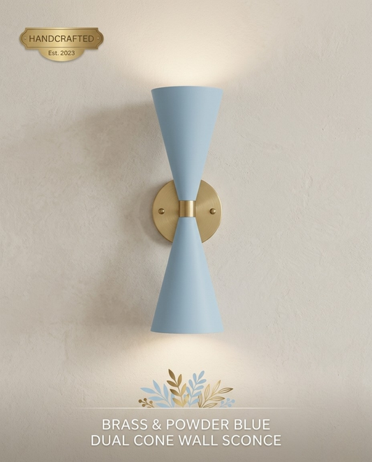 Modern Minimalist Double Arm Brass Wall Sconce – Elegant Dual Light Fixture