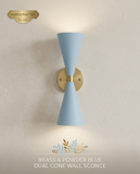 Modern Minimalist Double Arm Brass Wall Sconce – Elegant Dual Light Fixture