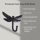 AYZCORP Set of 3 Cast Iron Dragonfly Shape Coat Hooks Wall Art Decor-Dragonfly Shape Hangers and Key Holder-Clothes Rack and Backpack Hanger-Coat Hooks Home Decor for Storage,Living Room