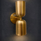 1950's Mid Century Italian Brass Diabolo Sconce, Raw Brass Finish Lamp