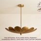 Six Light Disk Sputnik Chandelier Ceiling Lighting Fixture Flower Motif