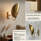 1950's Mid Century Italian Brass Diabolo Sconce, Raw Brass Finish Lamp
