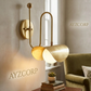 1950's Mid Century Italian Brass Diabolo Sconce, Raw Brass Finish Lamp