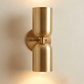 1950's Mid Century Italian Brass Diabolo Sconce, Raw Brass Finish Lamp