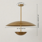 6 Light Flush Mount Ceiling Light Chandelier Brass Pendant light Double Disk Shade Handmade Italian Lighting Fixture