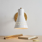Mid Century Modern Wall Sconce – White Metal Star Cut out Light