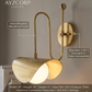 1950's Mid Century Italian Brass Diabolo Sconce, Raw Brass Finish Lamp