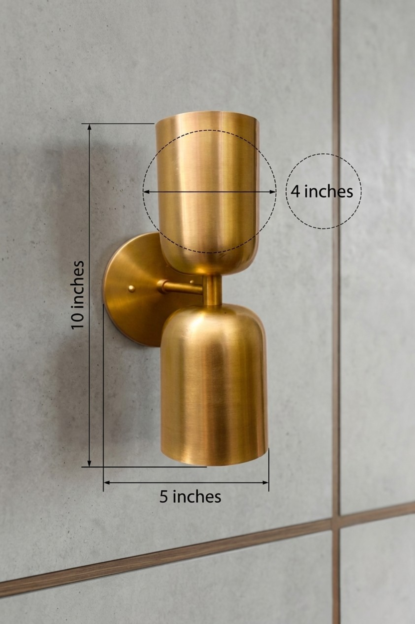 1950's Mid Century Italian Brass Diabolo Sconce, Raw Brass Finish Lamp
