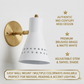 Mid Century Modern Wall Sconce – White Metal Star Cut out Light