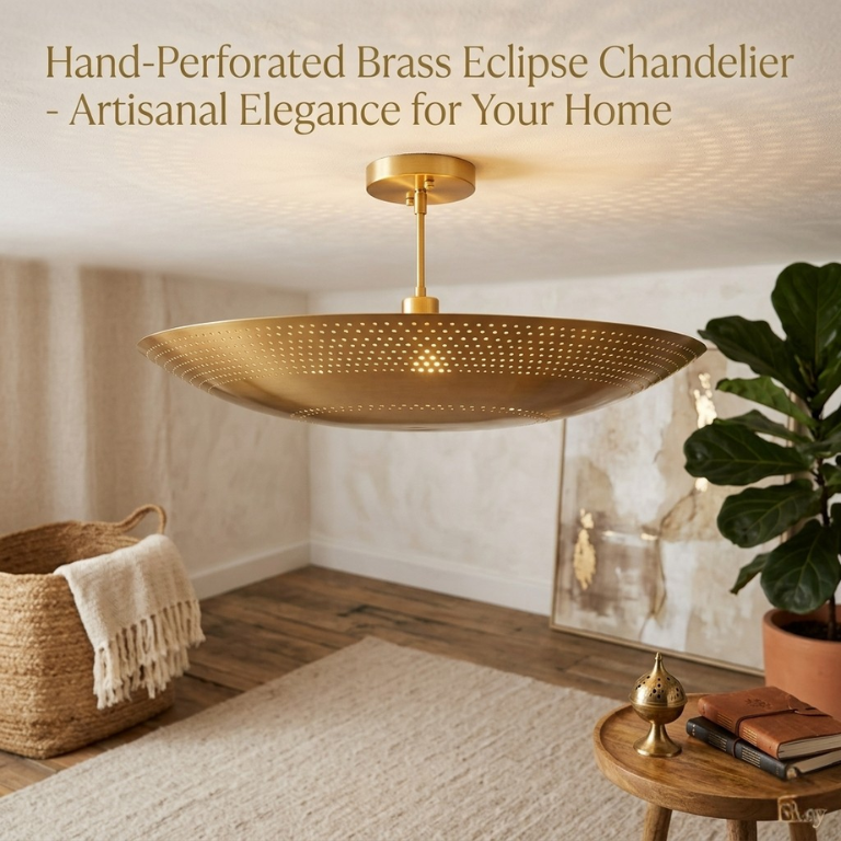 Mid Century Ceiling Light Fixture Pendant 6 Light Flush Mount Raw Brass Handmade Premium Quality Sputnik Chandelier Light Fixture