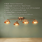 Handmade Mid-Century Modern Brass Chandelier | Cone Shade Pendant Light