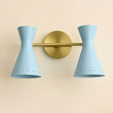 Modern Minimalist Double Arm Brass Wall Sconce – Elegant Dual Light Fixture