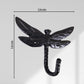 AYZCORP Set of 3 Cast Iron Dragonfly Shape Coat Hooks Wall Art Decor-Dragonfly Shape Hangers and Key Holder-Clothes Rack and Backpack Hanger-Coat Hooks Home Decor for Storage,Living Room