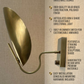 1950's Mid Century Italian Brass Diabolo Sconce, Raw Brass Finish Lamp
