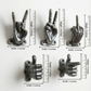 Set of 5 Gold Hand Gesture Wall Hooks - Funny Decorative Coat Hooks, Jewelry Hangers, Unique Home Decor