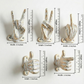 Set of 5 Gold Hand Gesture Wall Hooks - Funny Decorative Coat Hooks, Jewelry Hangers, Unique Home Decor