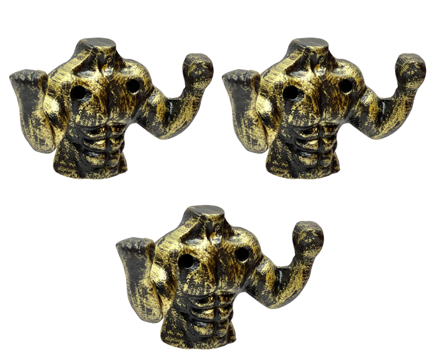Set of 3 Aluminium Muscular Man Shape Coat Hooks Wall Art Decor-Muscular Man Shape Hangers and Key Holder-Clothes Rack and Backpack Hanger-Coat Hooks Home Decor for Storage