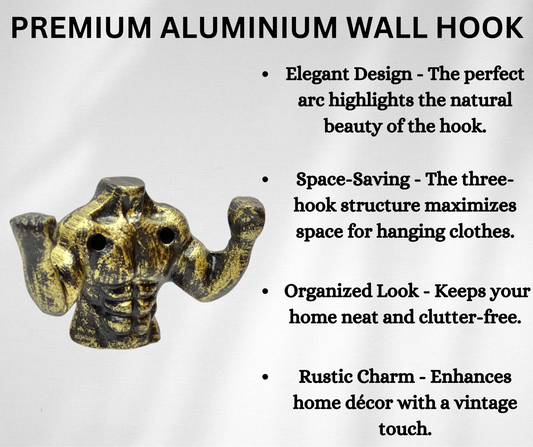 Set of 3 Aluminium Muscular Man Shape Coat Hooks Wall Art Decor-Muscular Man Shape Hangers and Key Holder-Clothes Rack and Backpack Hanger-Coat Hooks Home Decor for Storage