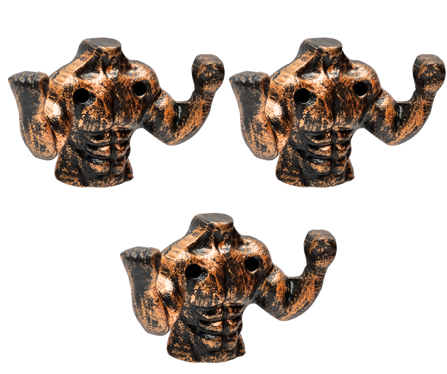 Set of 3 Aluminium Muscular Man Shape Coat Hooks Wall Art Decor-Muscular Man Shape Hangers and Key Holder-Clothes Rack and Backpack Hanger-Coat Hooks Home Decor for Storage