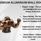 Set of 3 Aluminium Muscular Man Shape Coat Hooks Wall Art Decor-Muscular Man Shape Hangers and Key Holder-Clothes Rack and Backpack Hanger-Coat Hooks Home Decor for Storage
