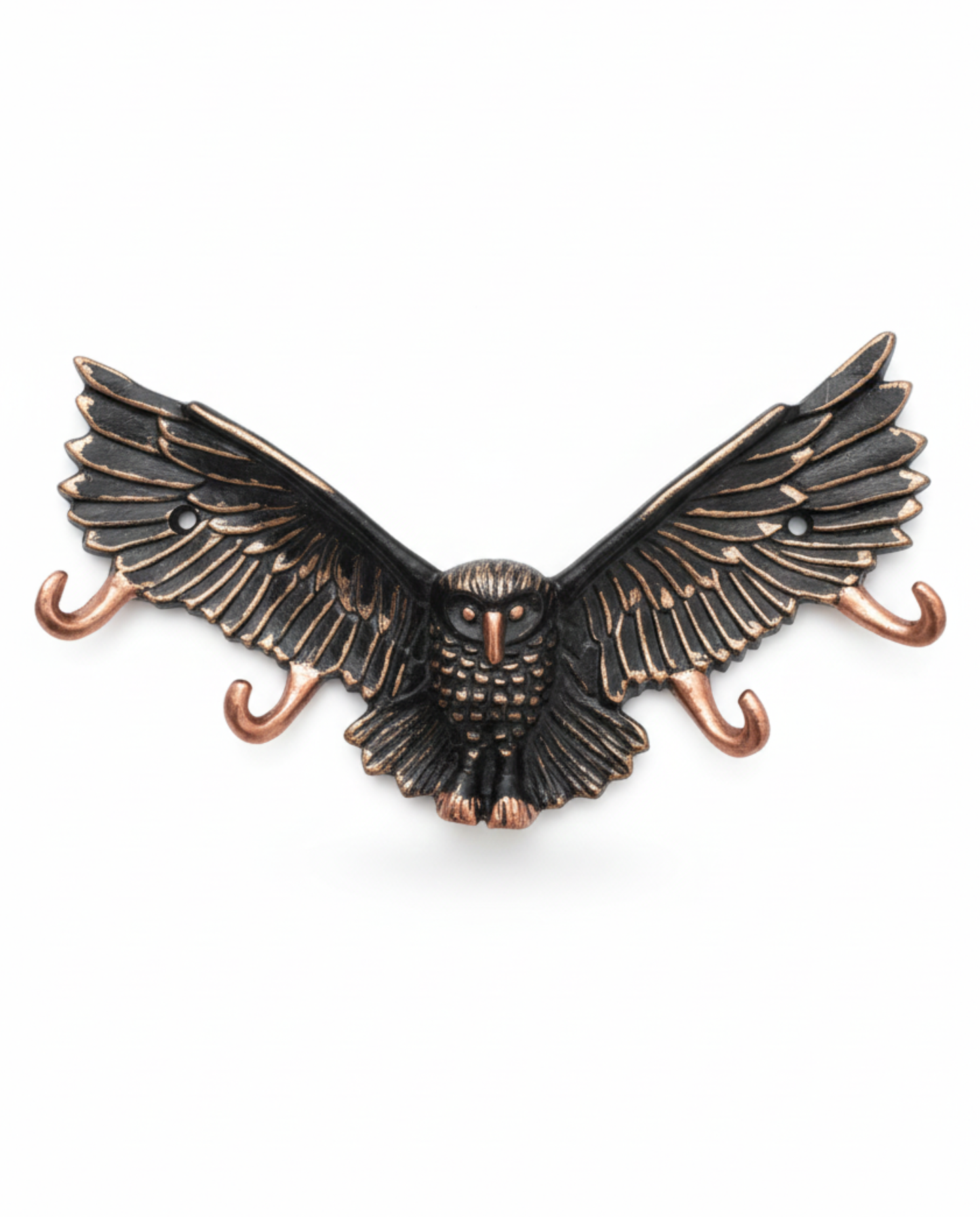 OWL Shape hook For Wall Mount -Aluminium Hook for Wall-Animal Theme Hooks Hangers Rack Organiser Walls Art Home Decor Hook for Storage, Living Room, Hallway