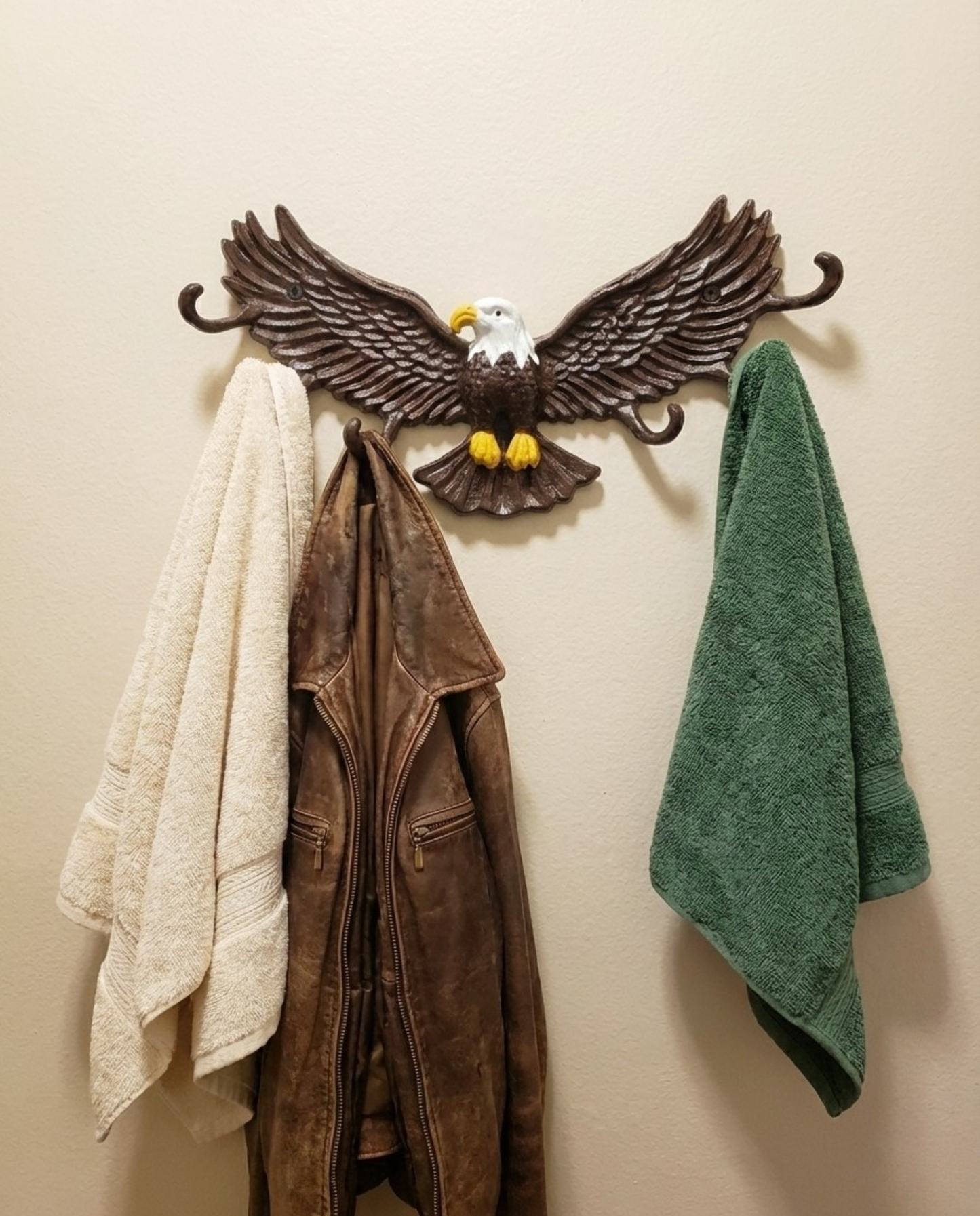 Bald Eagle Shape hook For Wall Mount-Aluminium Hook for Wall-Animal Theme Hooks Hangers Rack Organiser Walls Art Home Decor Hook for Storage, Living Room, Hallway
