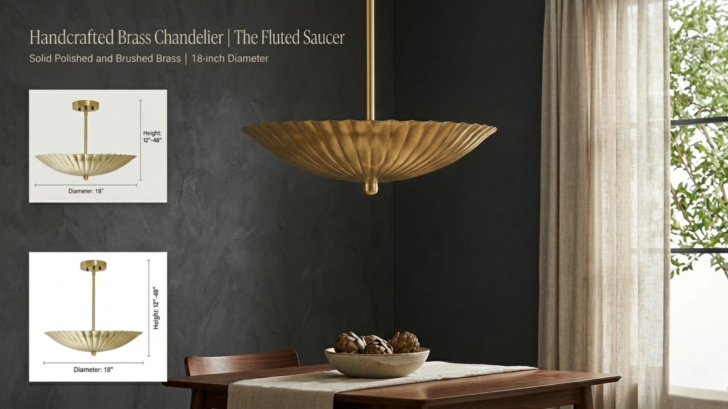 Mid Century Ceiling Light Fixture Pendant 6 Light Flush Mount Raw Brass Handmade Premium Quality Sputnik Chandelier Light Fixture
