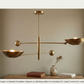 Mid Century Modern TWO sputnik light | Antique Brass Light Fixture | Stilnovo Style Modern Brass Chandelier Custom Light