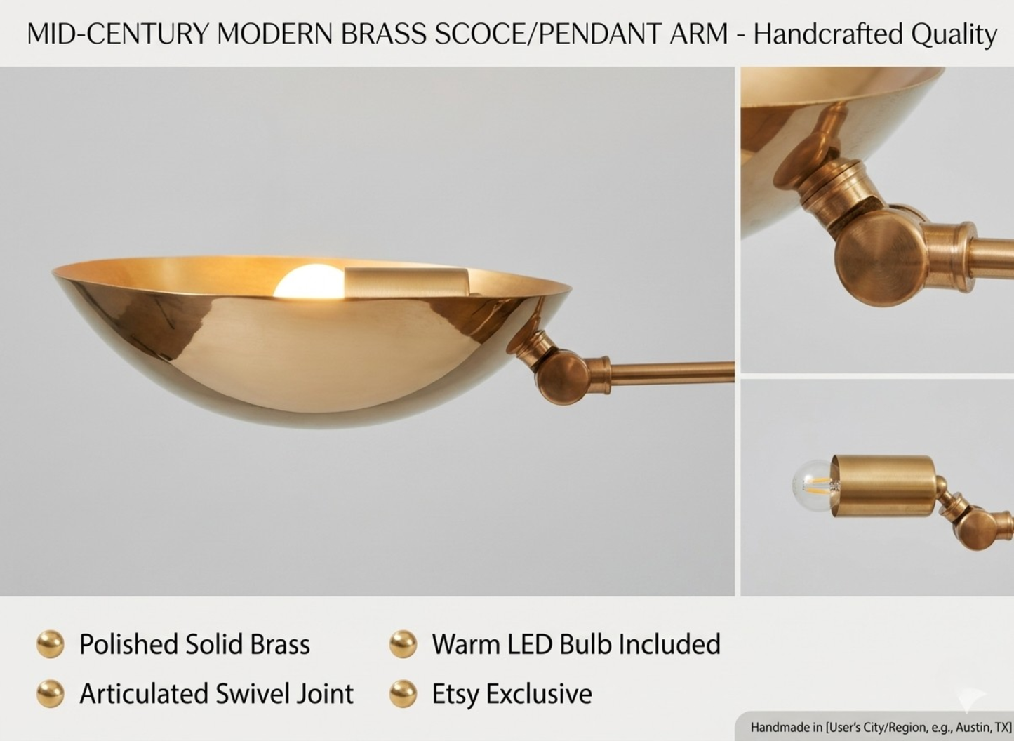 Mid Century Modern TWO sputnik light | Antique Brass Light Fixture | Stilnovo Style Modern Brass Chandelier Custom Light
