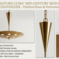 Handmade 1950s Mid-Century Modern Cream Cosmic Pendant Light – Cutout Disc Chandelier, Rusted Brass Flush Mount Duo Regolith Style Ceiling