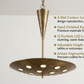 Handmade 1950s Mid-Century Modern Cream Cosmic Pendant Light – Cutout Disc Chandelier, Rusted Brass Flush Mount Duo Regolith Style Ceiling
