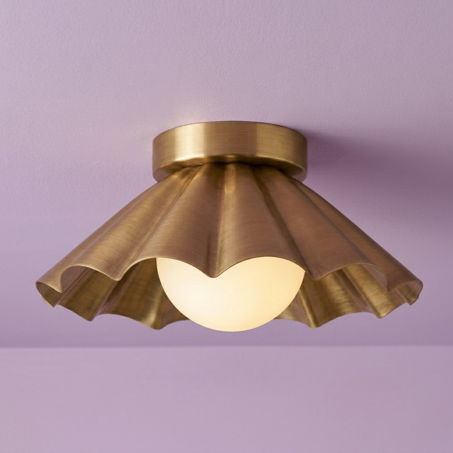 1950's Mid Century Italian Brass Diabolo Sconce, Raw Brass Finish Lamp