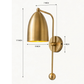 Luxury Brass Wall Sconce, Modern Bedside Wall Lamp, Minimalist Gold Mount Light, Bedroom Decor