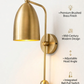 Luxury Brass Wall Sconce, Modern Bedside Wall Lamp, Minimalist Gold Mount Light, Bedroom Decor