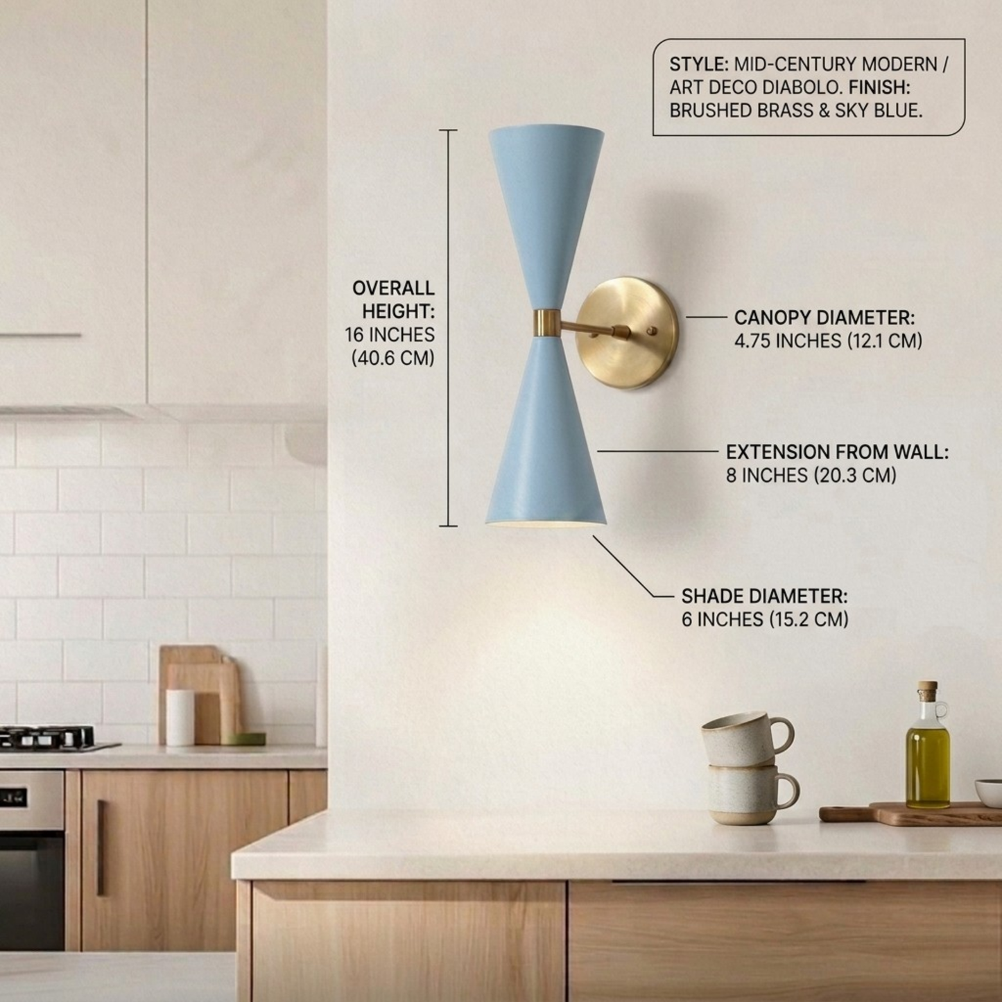 Modern Minimalist Double Arm Brass Wall Sconce – Elegant Dual Light Fixture