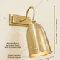 Perforated bell shade Design , Wall Lights, Brass Wall Sconce Contemporary Mid Century Lamp